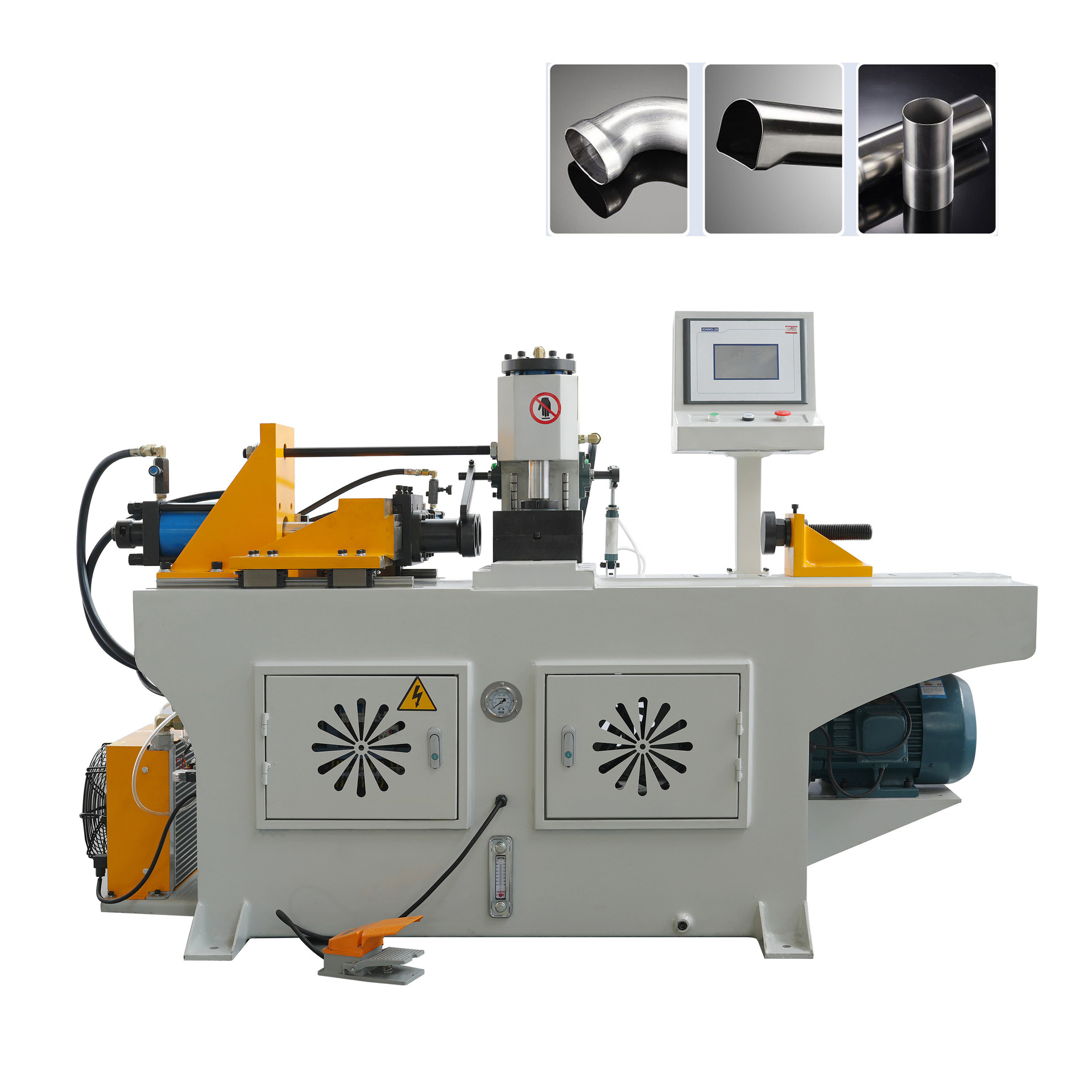 Metal pipe flanging machine