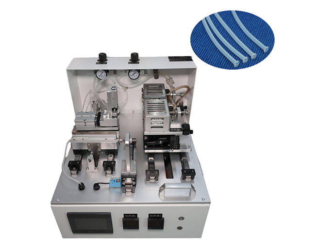 Double-station PTFE pipe flanging machine